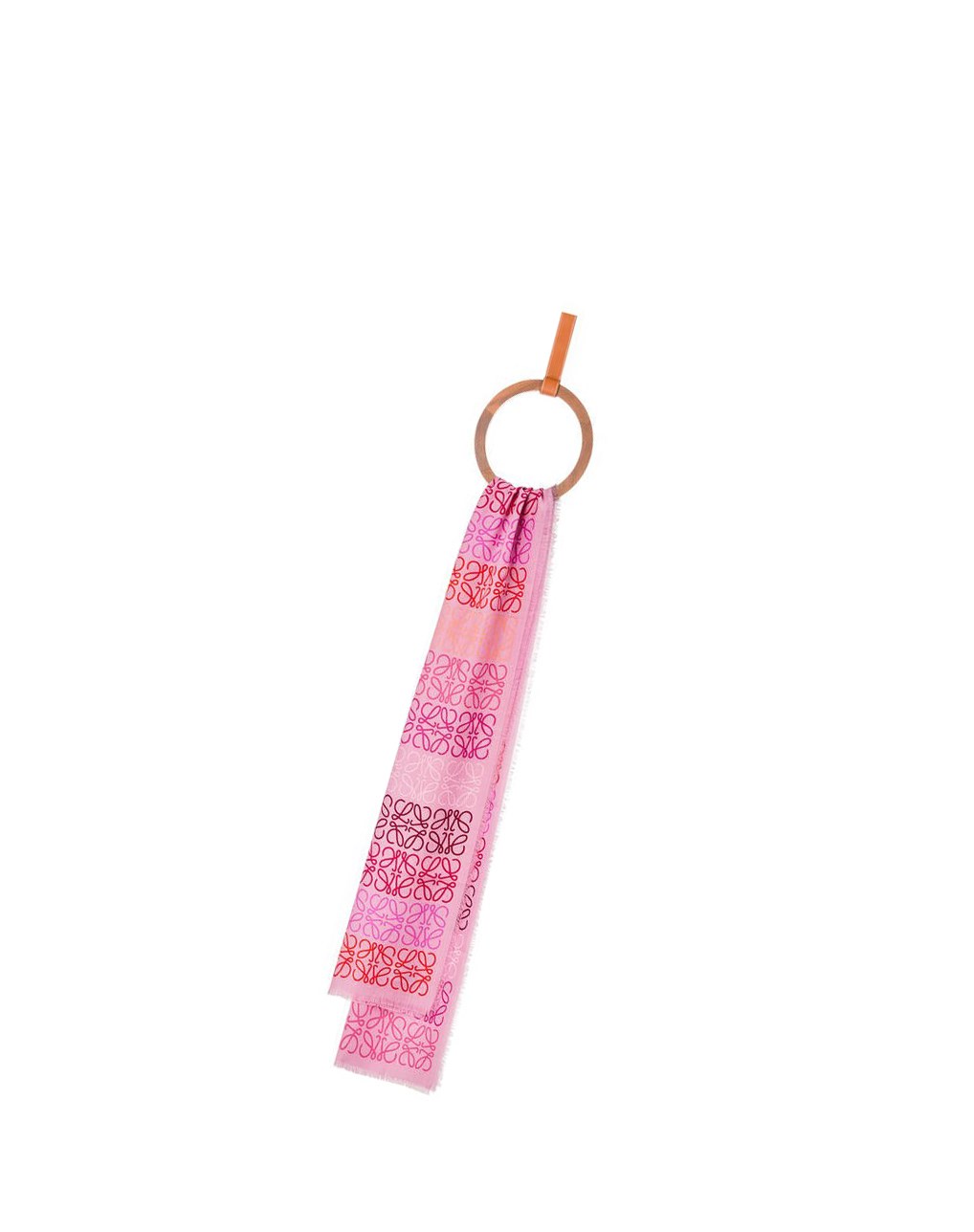 Loewe Anagram lines scarf in wool and cashmere Rosas Multicolor | BHVXJ-0569