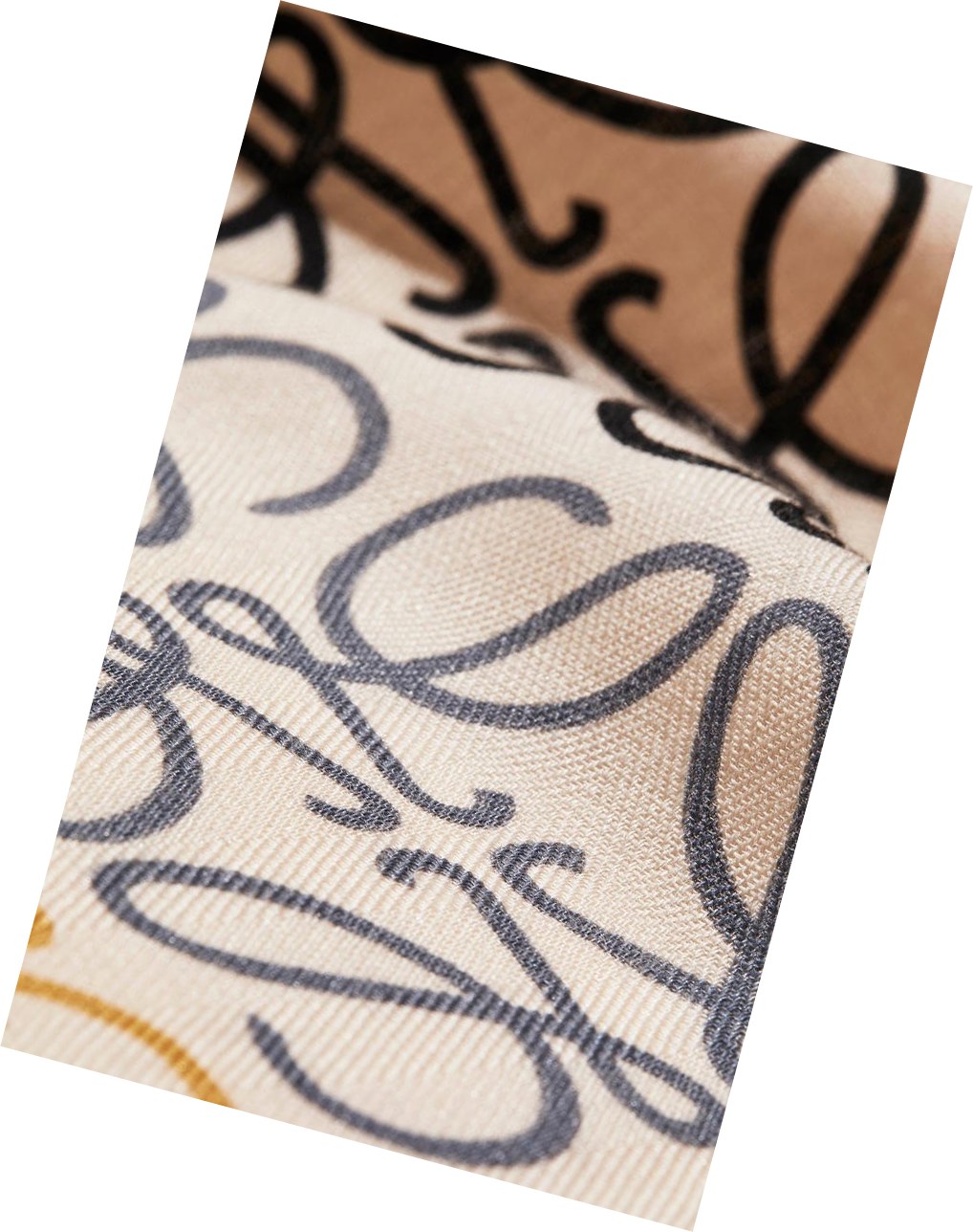 Loewe Anagram lines scarf in wool and cashmere Multicolor Blancos | ECJZQ-4615