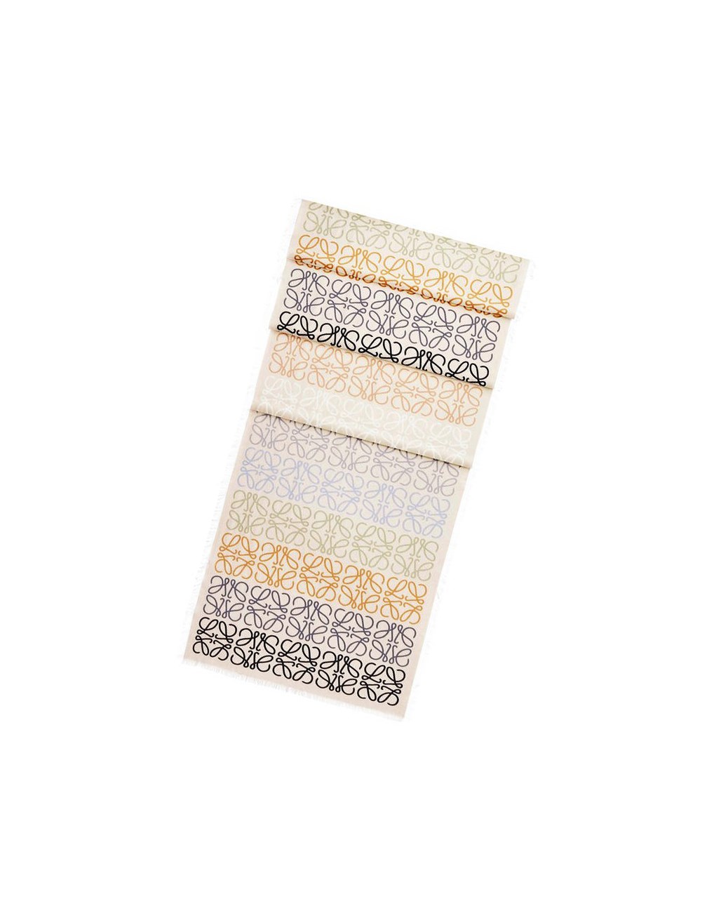 Loewe Anagram lines scarf in wool and cashmere Multicolor | ENHDM-0586