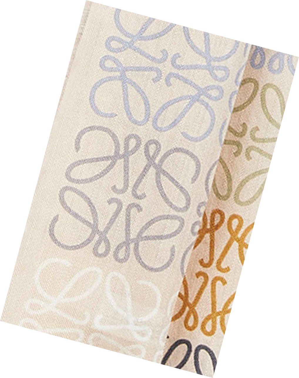 Loewe Anagram lines scarf in wool and cashmere Multicolor | ENHDM-0586