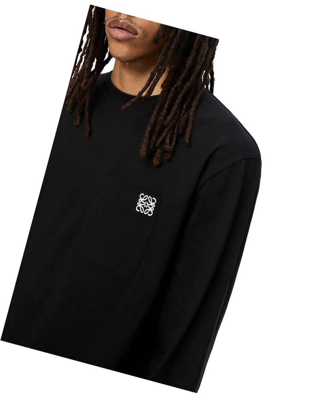 Loewe Anagram long sleeve T-shirt in cotton Negros | TSYDZ-8913