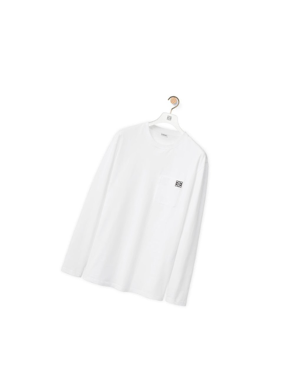 Loewe Anagram long sleeve T-shirt in cotton Blancos | YJRBG-5109
