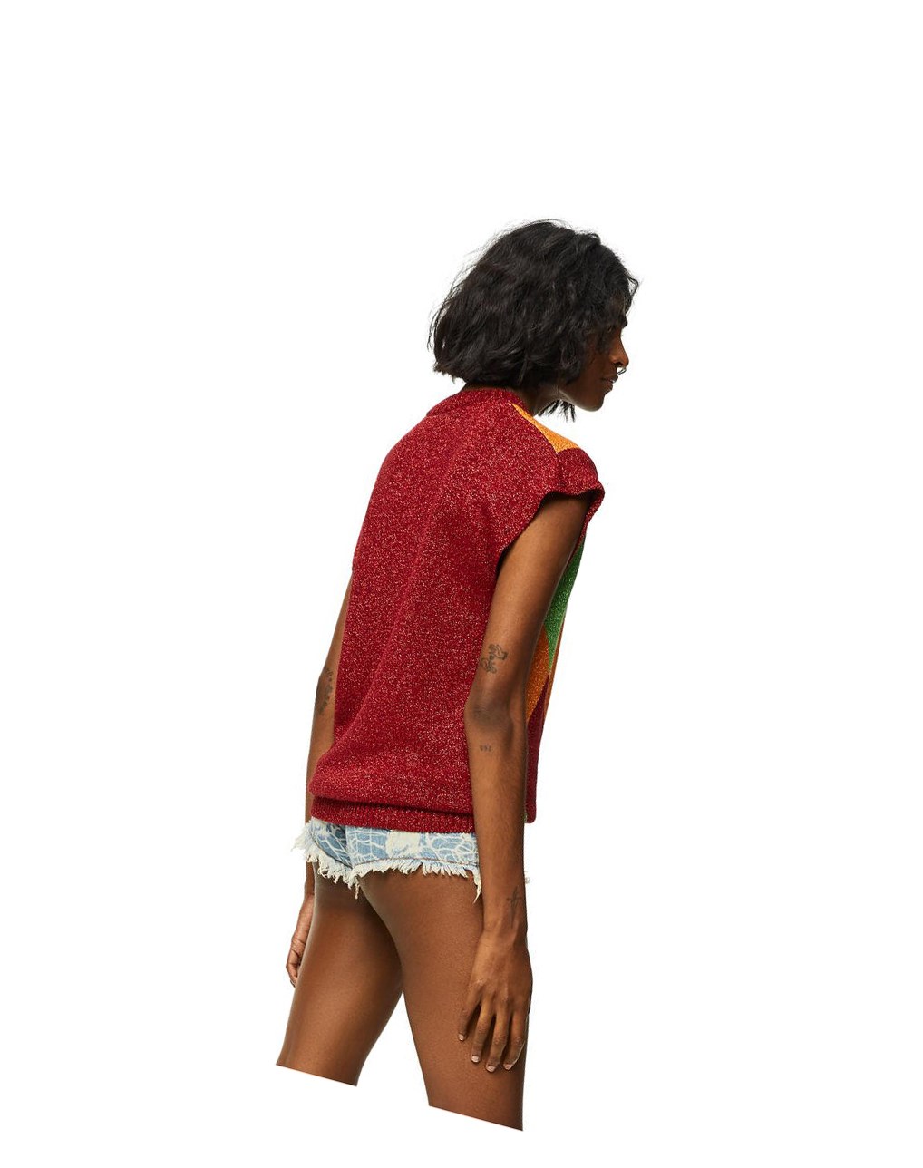 Loewe Anagram lurex vest in viscose Rojos Verdes Naranjas | YNOFI-8674
