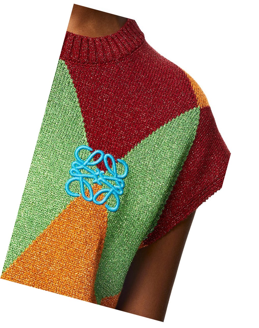 Loewe Anagram lurex vest in viscose Rojos Verdes Naranjas | YNOFI-8674