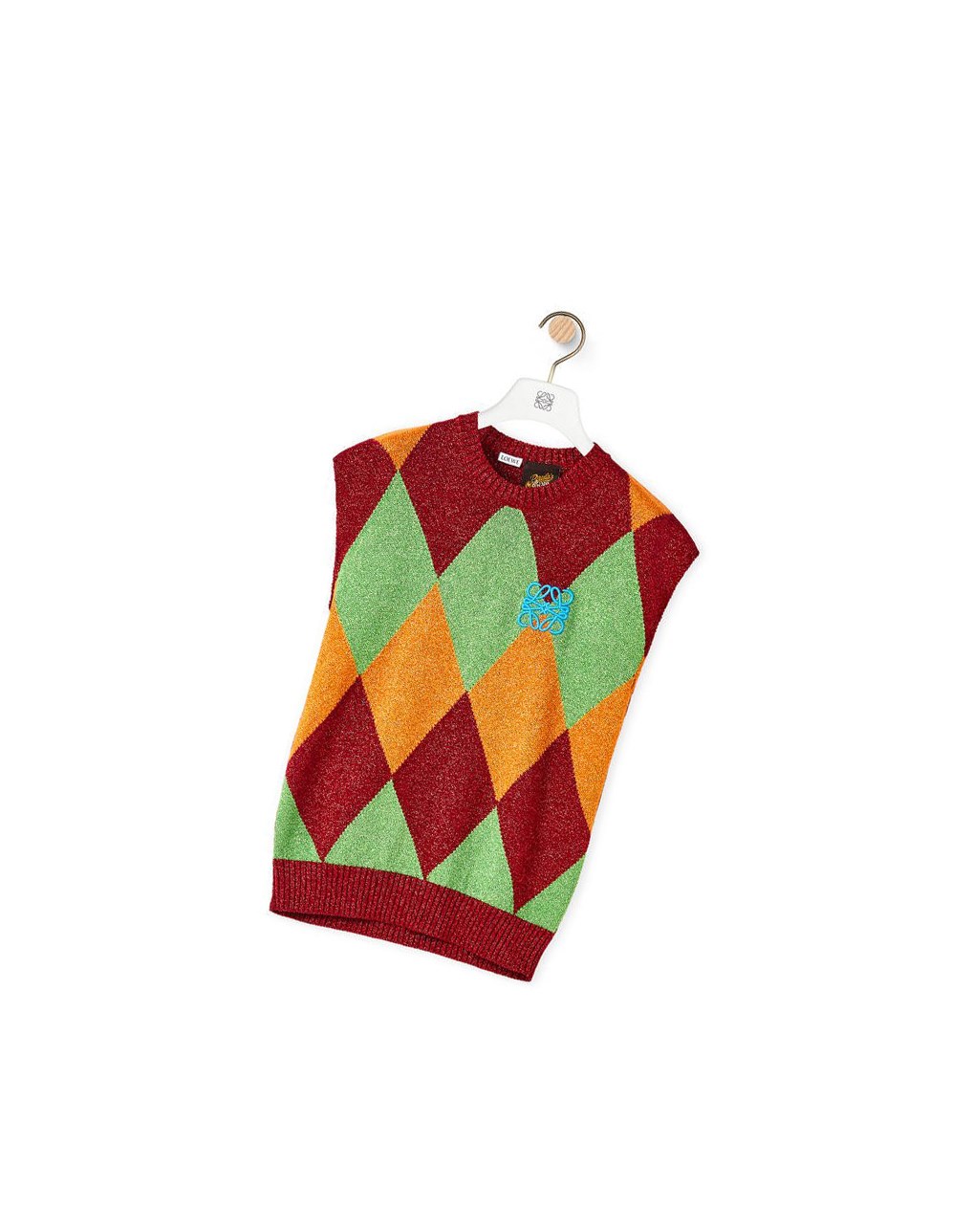 Loewe Anagram lurex vest in viscose Rojos Verdes Naranjas | YNOFI-8674