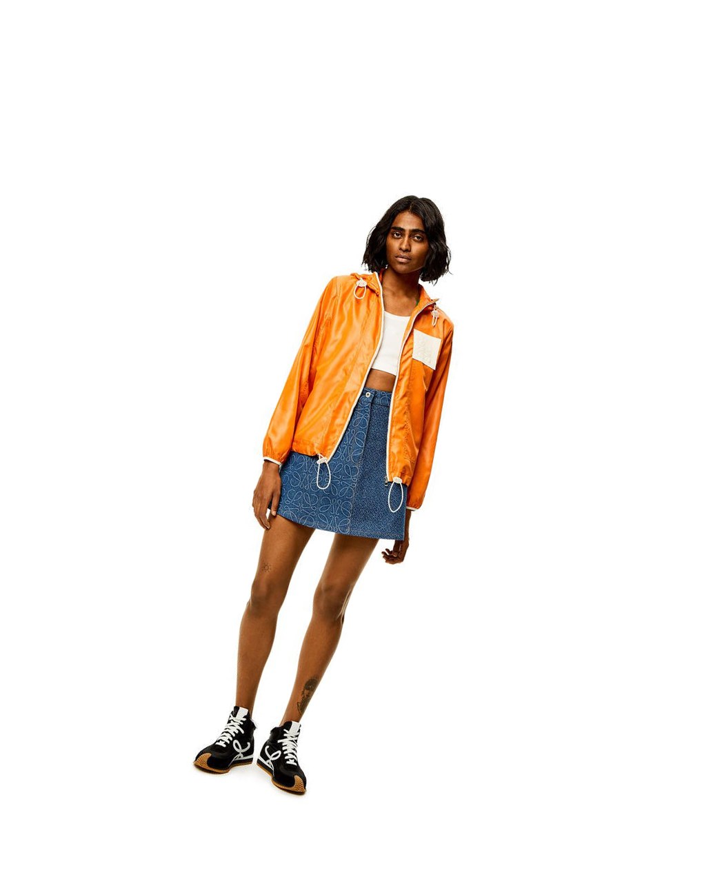 Loewe Anagram mini skirt in denim Azules Azules | QVPIW-3674