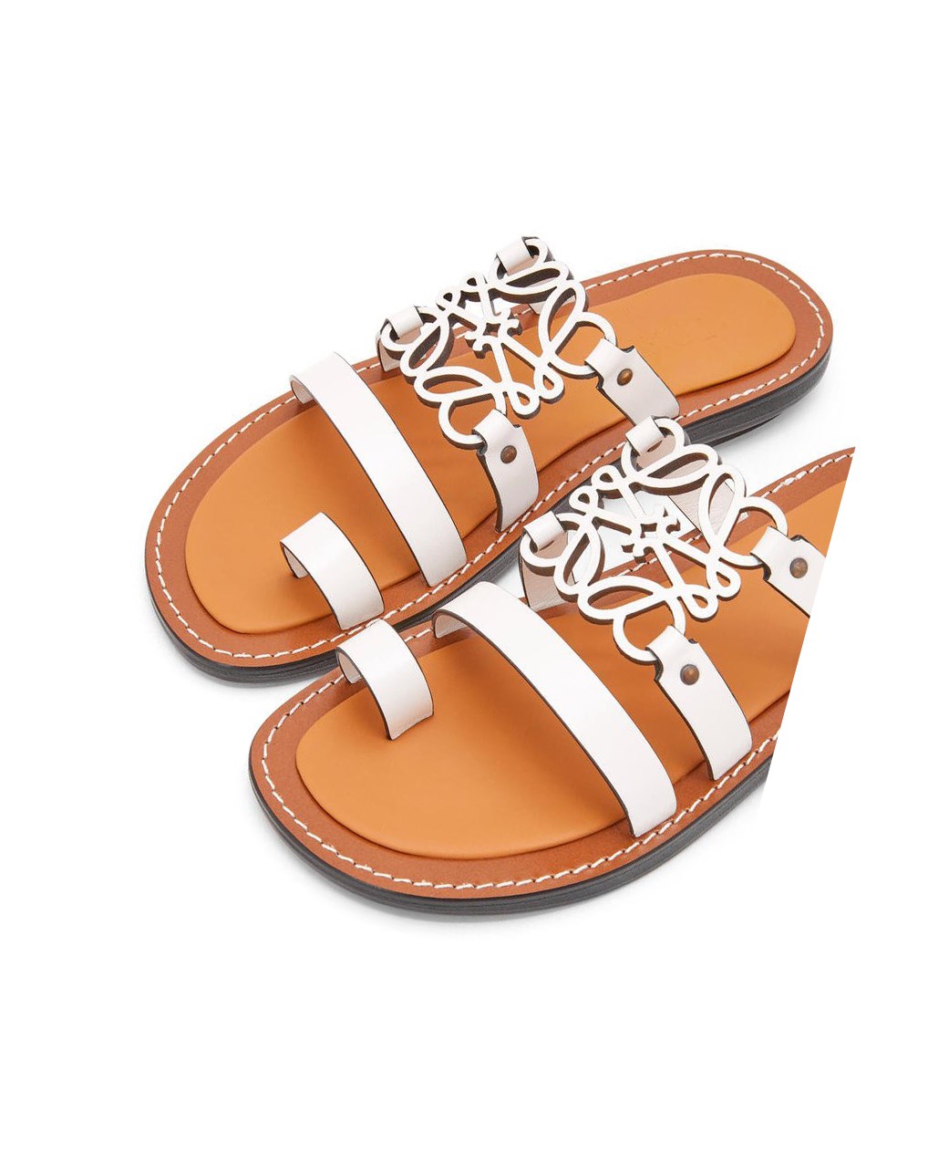 Loewe Anagram mule in calfskin Blancos | DSYBX-0389