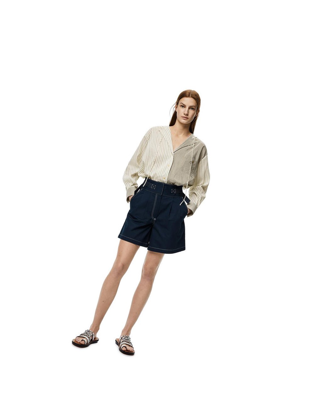 Loewe Anagram mule in calfskin Blancos | DSYBX-0389