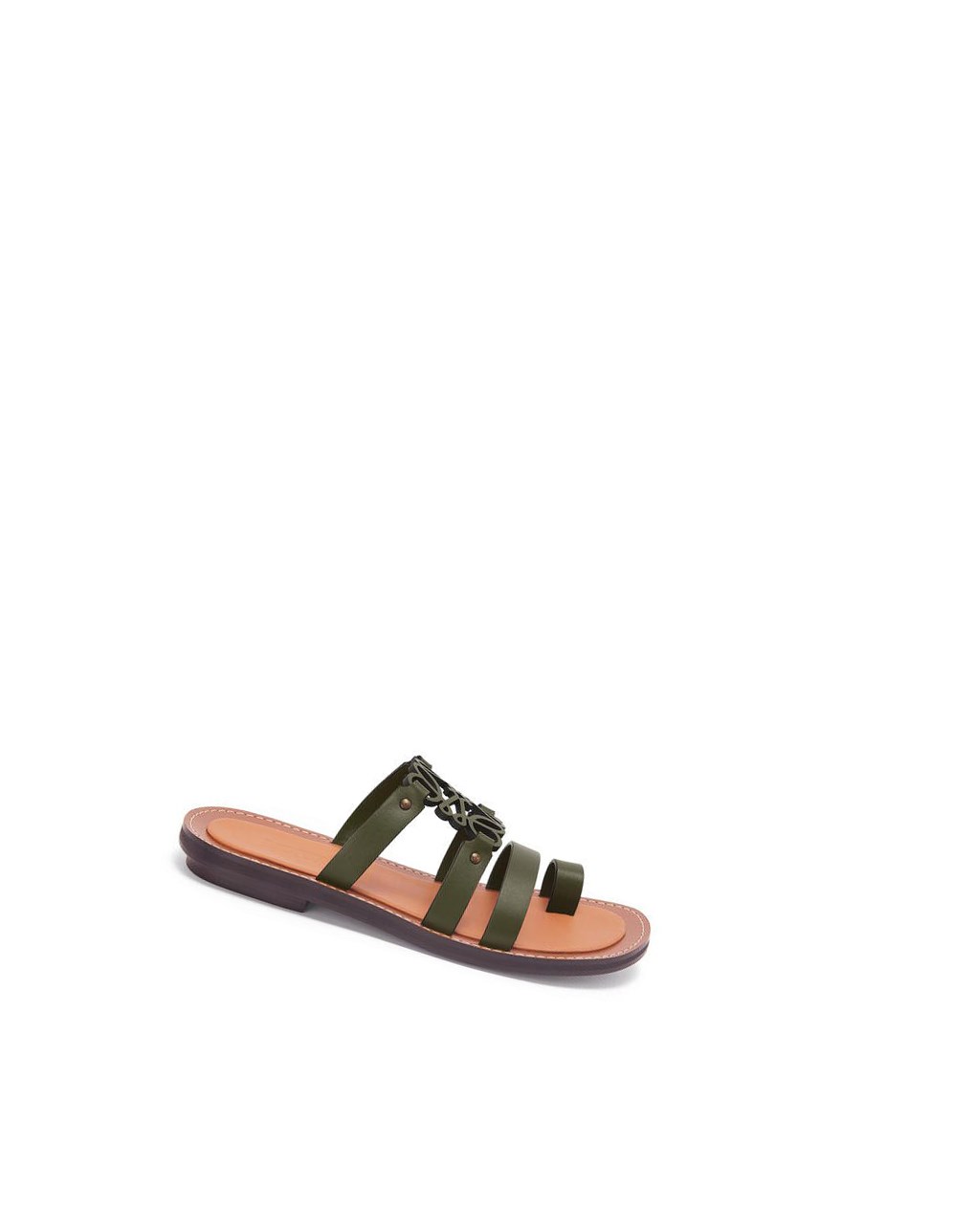 Loewe Anagram mule in calfskin Verdes Oscuro | LUNHB-4785