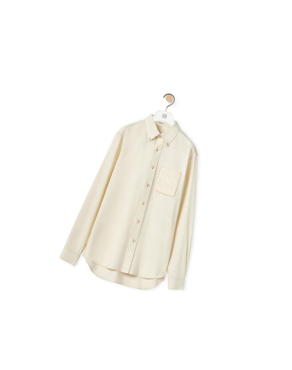 Loewe Anagram pocket shirt in cotton Ecru | BSLJE-9748
