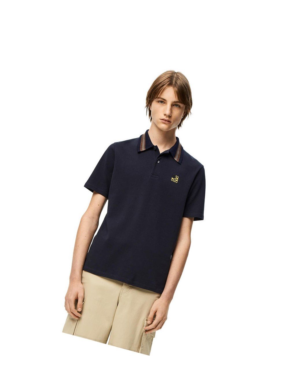 Loewe Anagram polo in cotton Azul Marino Oscuro Azules | YTBCF-5279