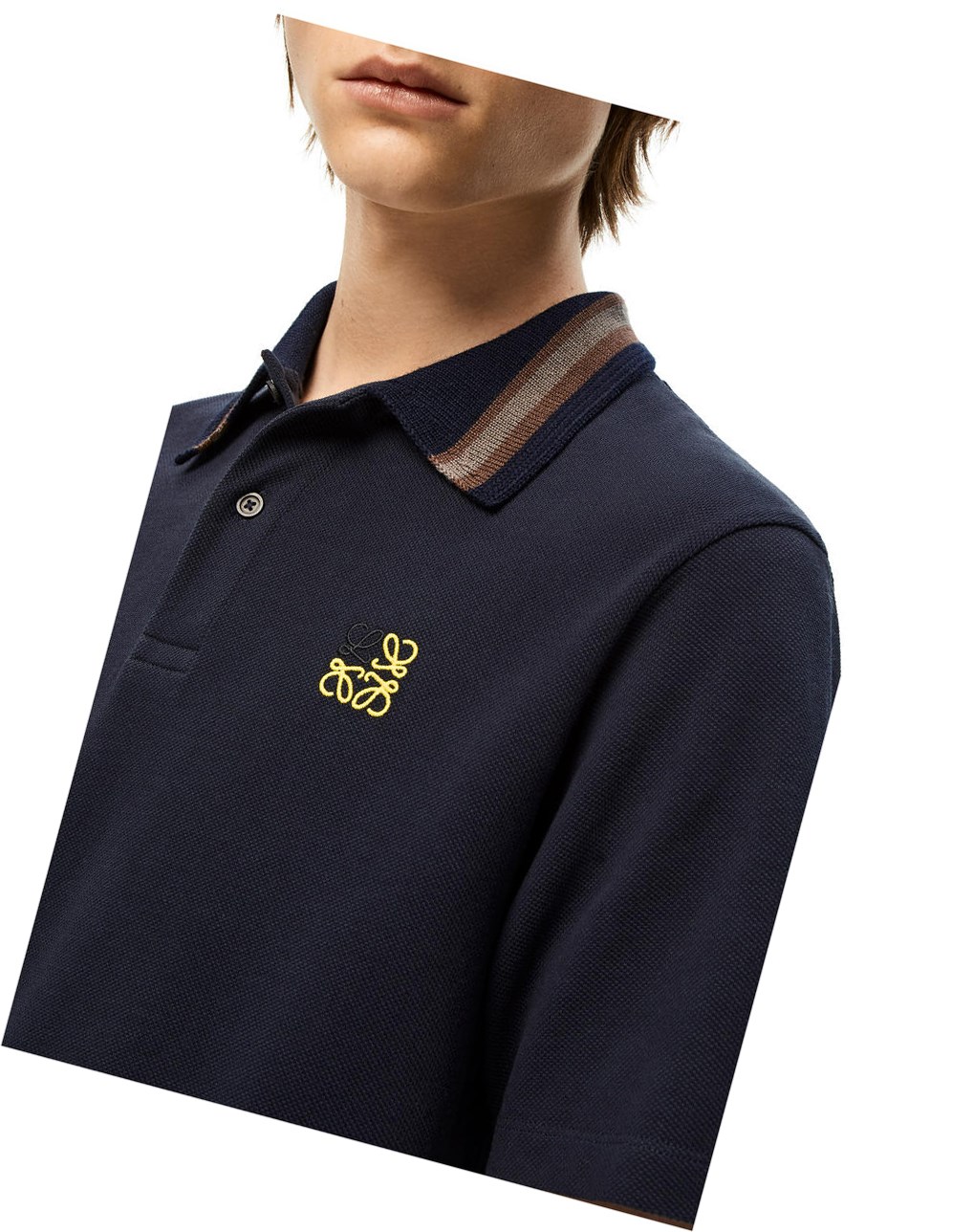 Loewe Anagram polo in cotton Azul Marino Oscuro Azules | YTBCF-5279