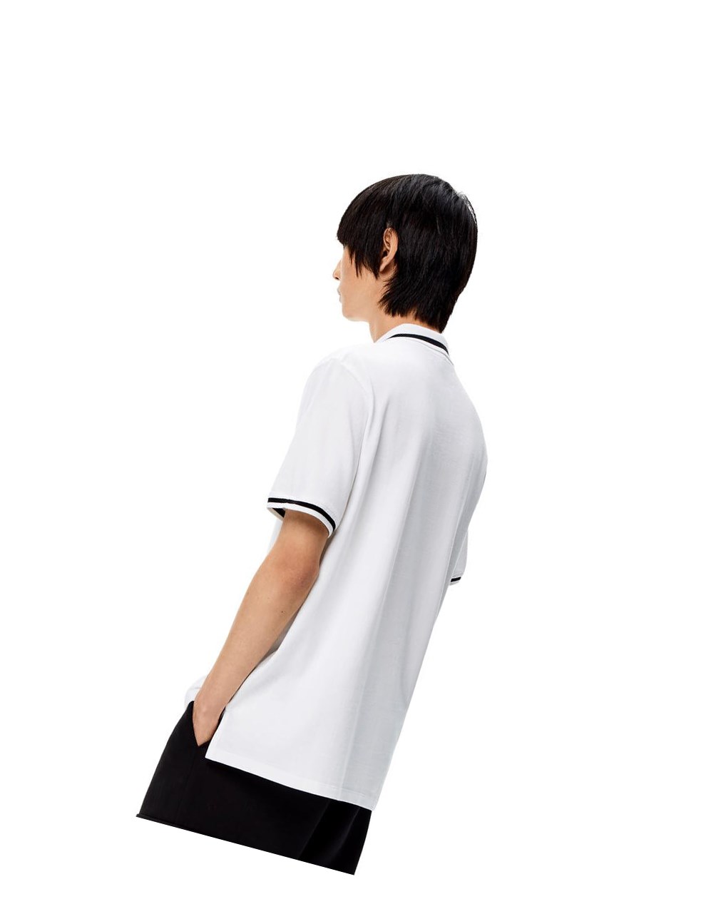 Loewe Anagram polo in cotton Blancos | UXOCI-8047