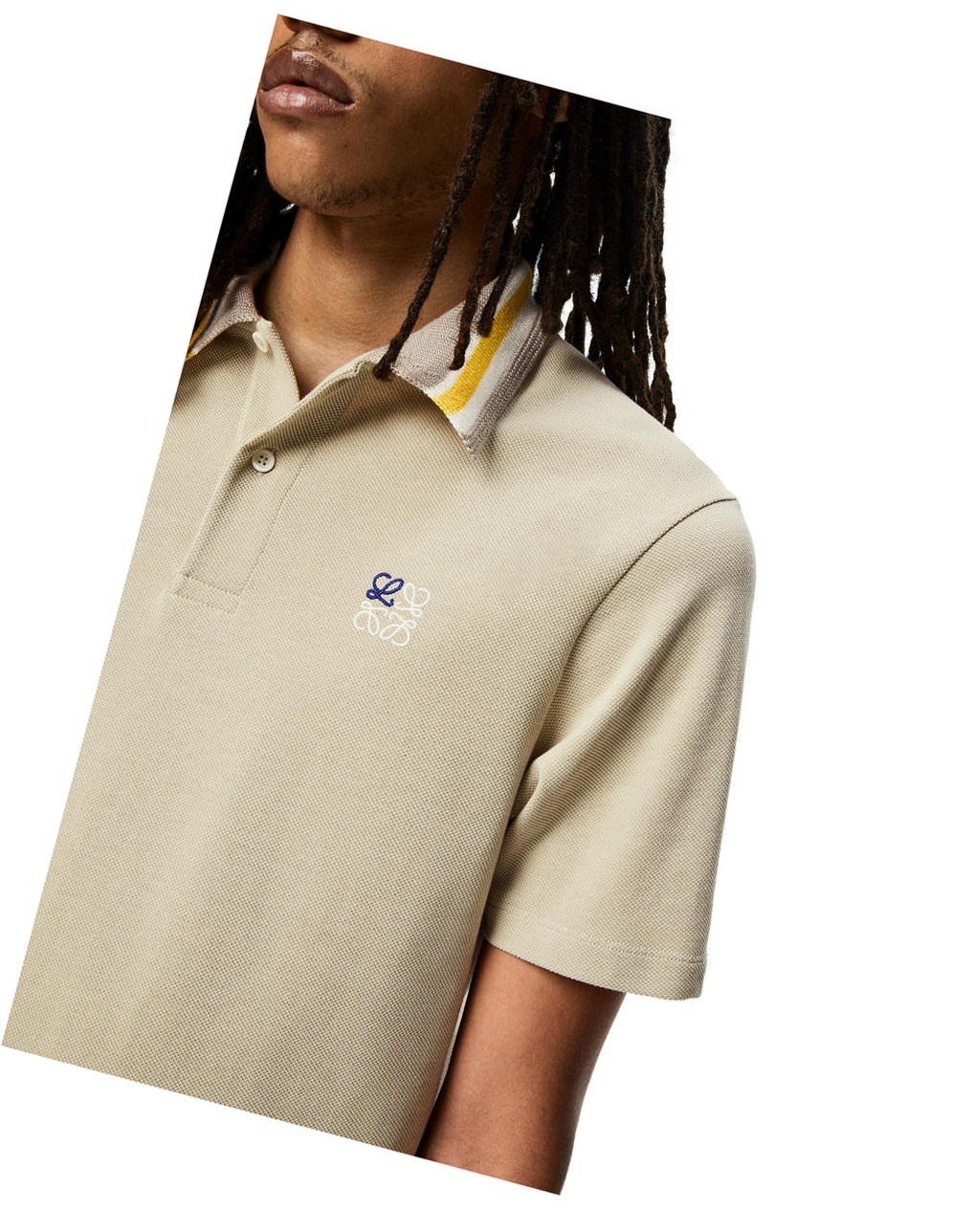 Loewe Anagram polo in cotton Grises | TMIQK-4208