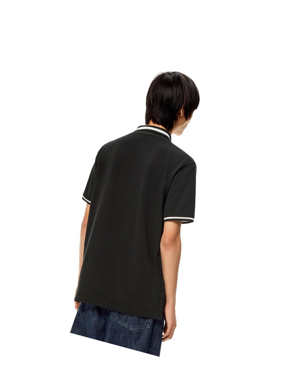 Loewe Anagram polo in cotton Negros | IDNLU-5947