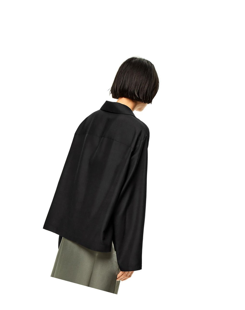 Loewe Anagram pyjama blouse in silk Negros | MKQAW-3914