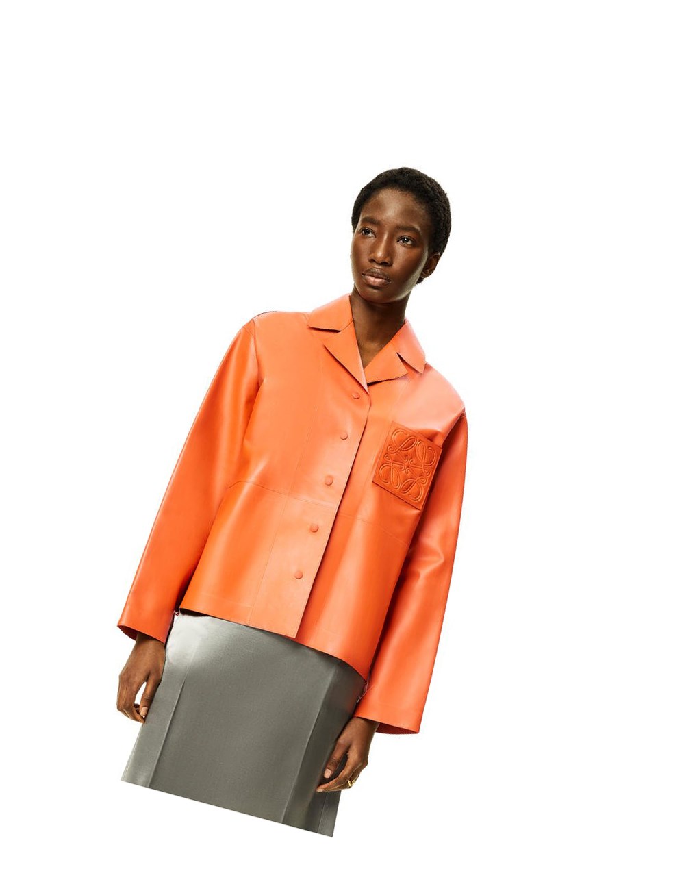 Loewe Anagram pyjama shirt in nappa Naranjas | UQCKW-2564