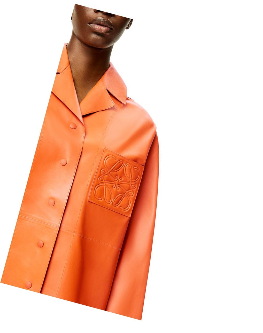 Loewe Anagram pyjama shirt in nappa Naranjas | UQCKW-2564