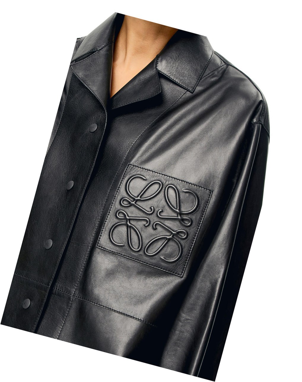Loewe Anagram pyjama shirt in nappa Negros | EZRGD-9301