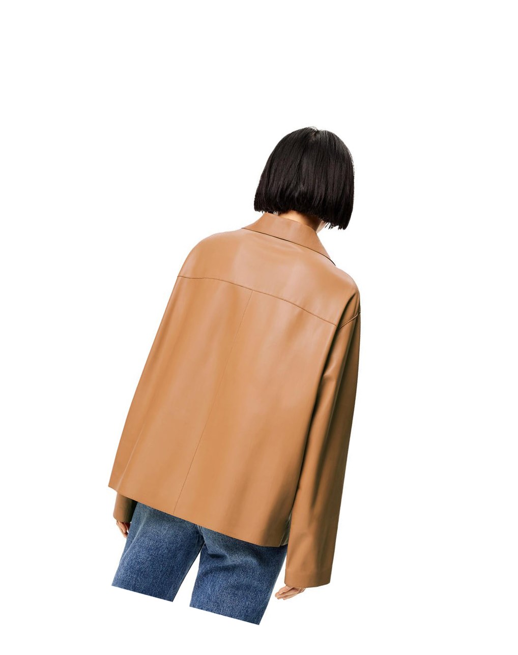 Loewe Anagram pyjama shirt in nappa Toffee | RZPHF-7839