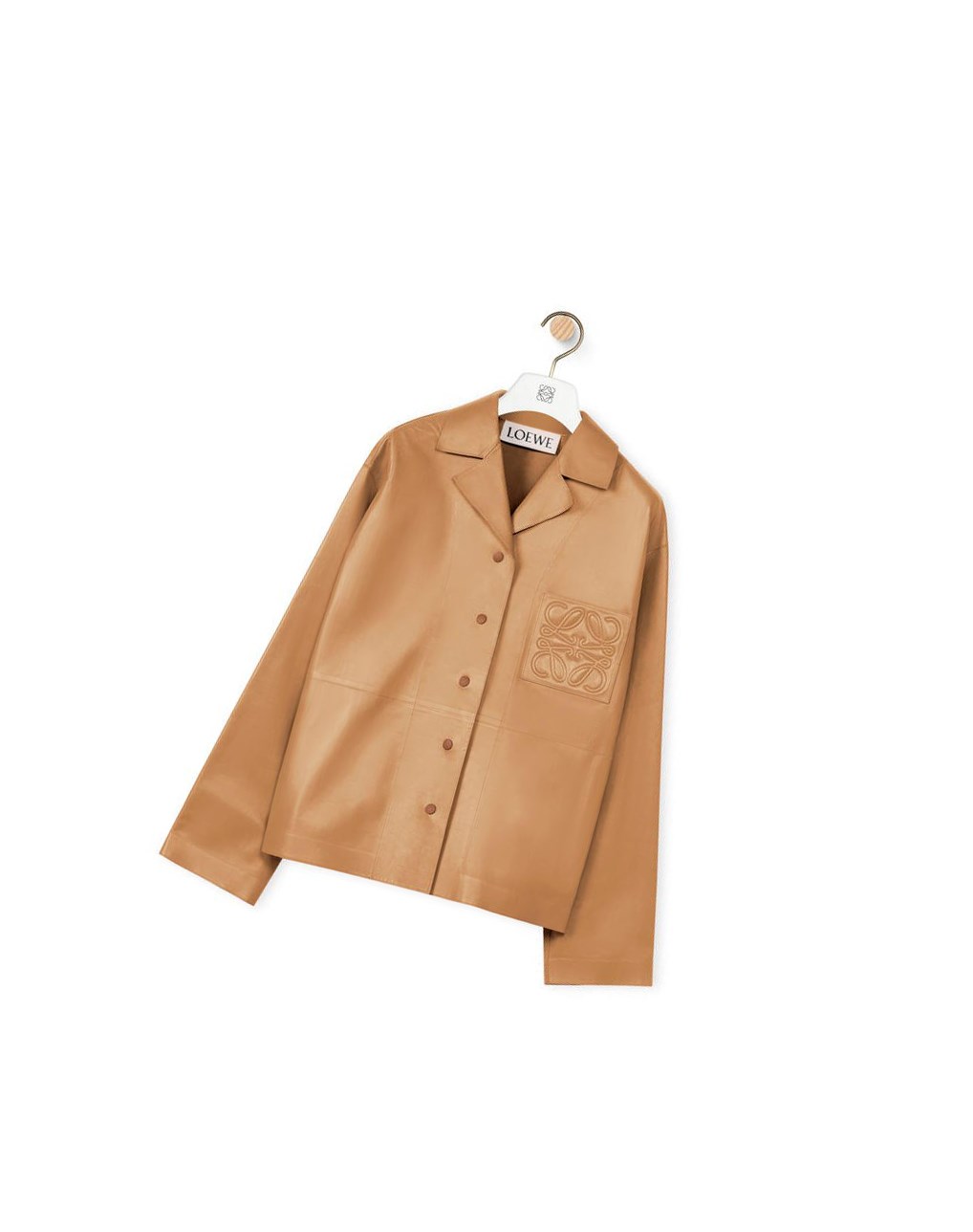 Loewe Anagram pyjama shirt in nappa Toffee | RZPHF-7839