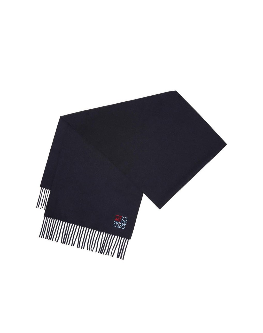 Loewe Anagram scarf in cashmere Azul Marino Azules | ZGEOU-0683