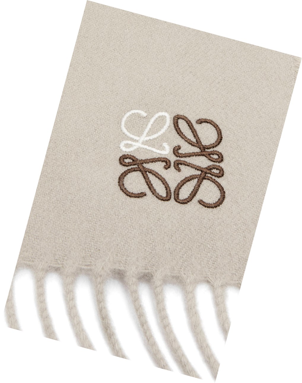 Loewe Anagram scarf in cashmere Beige | NUJMP-3701