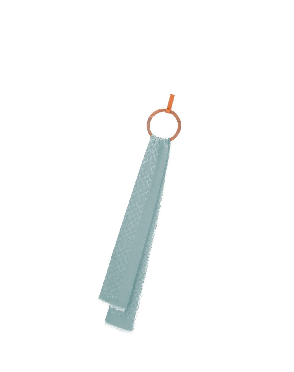 Loewe Anagram scarf in wool and silk Grises Azules | YJPSK-7403