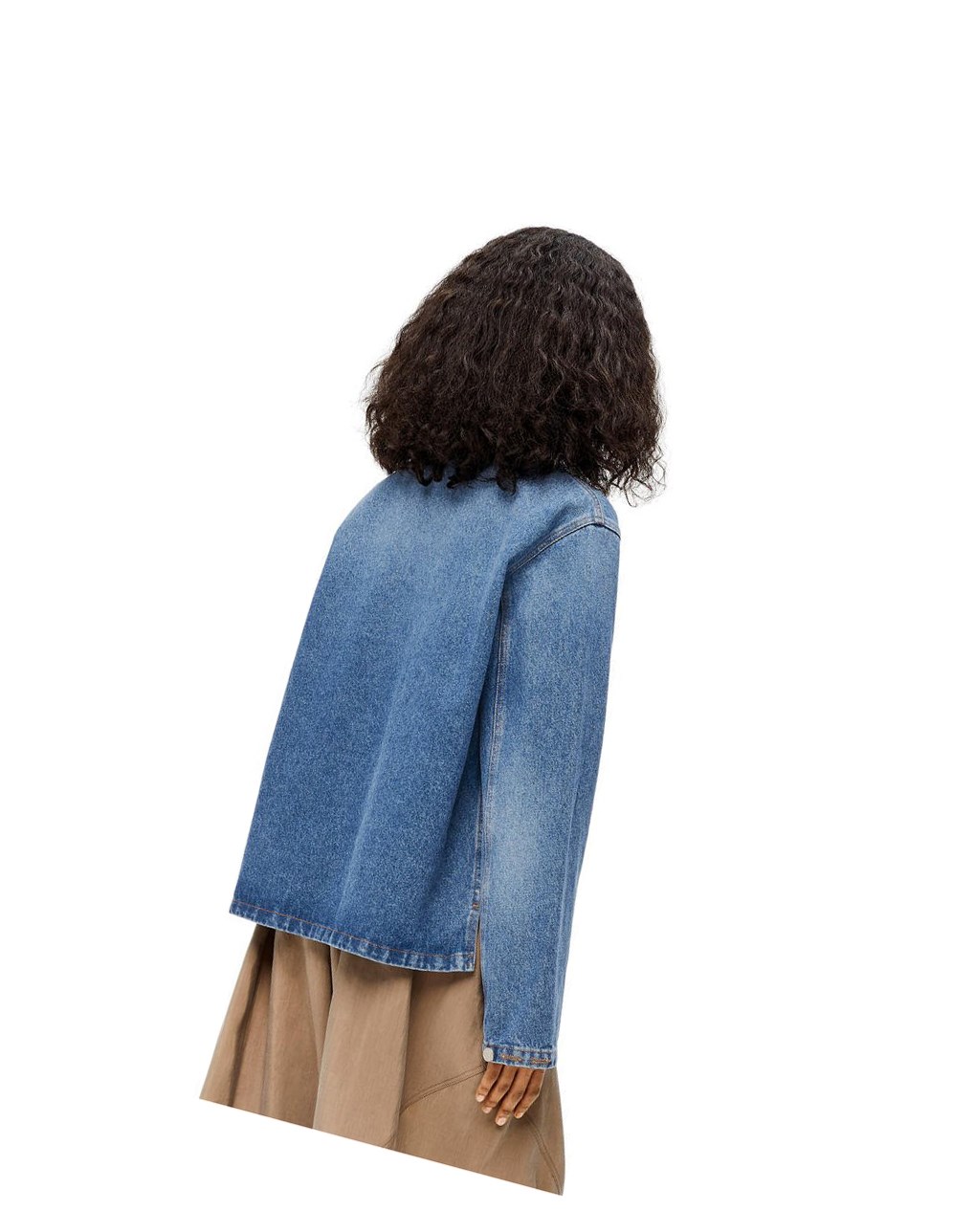 Loewe Anagram short jacket in cotton Azules | LUKCB-0149