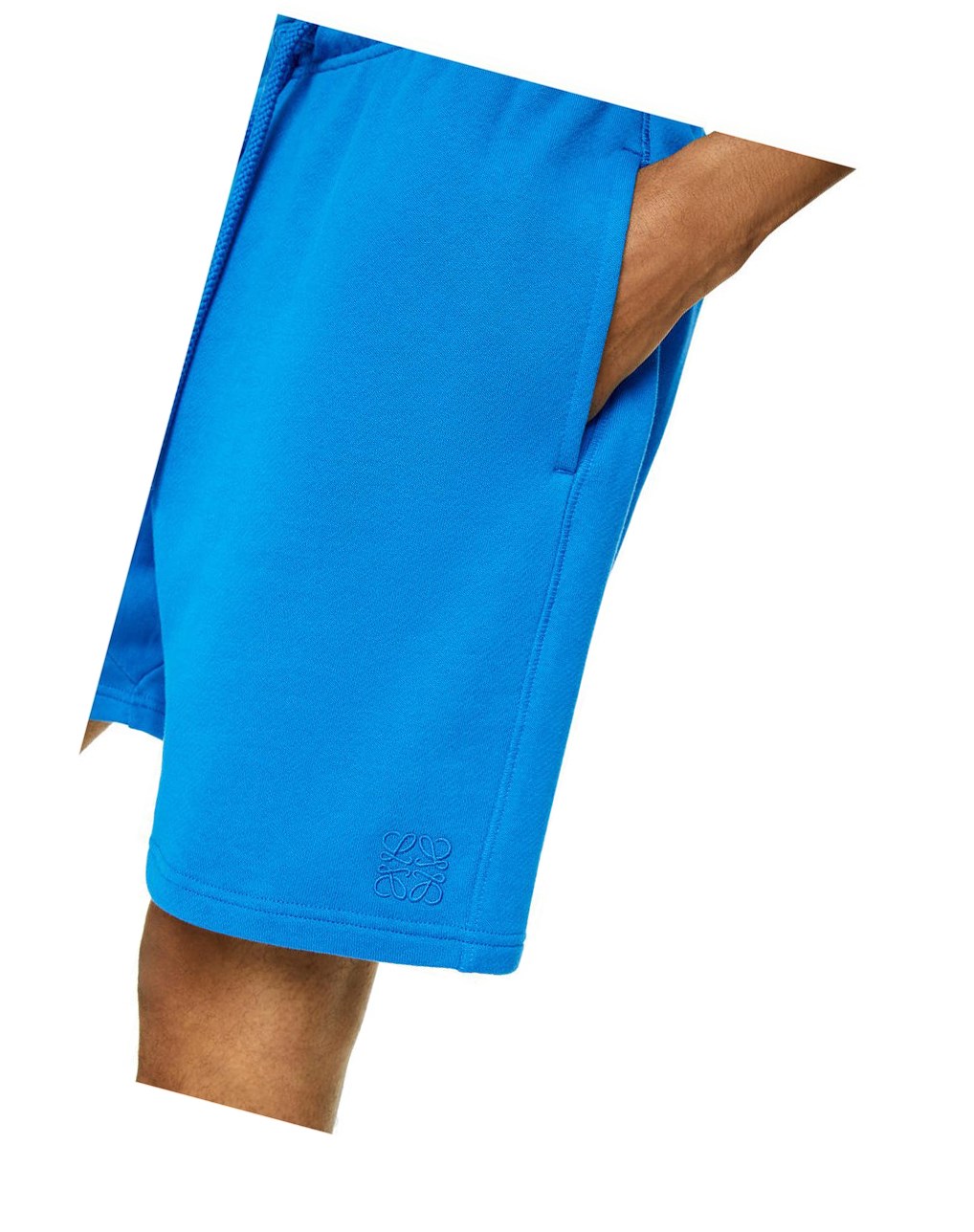Loewe Anagram shorts in cotton Turquesa Oscuro | KATPO-6845