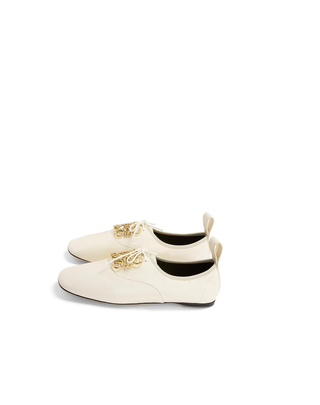 Loewe Anagram soft derby in lambskin Blancos | BEFQW-8605