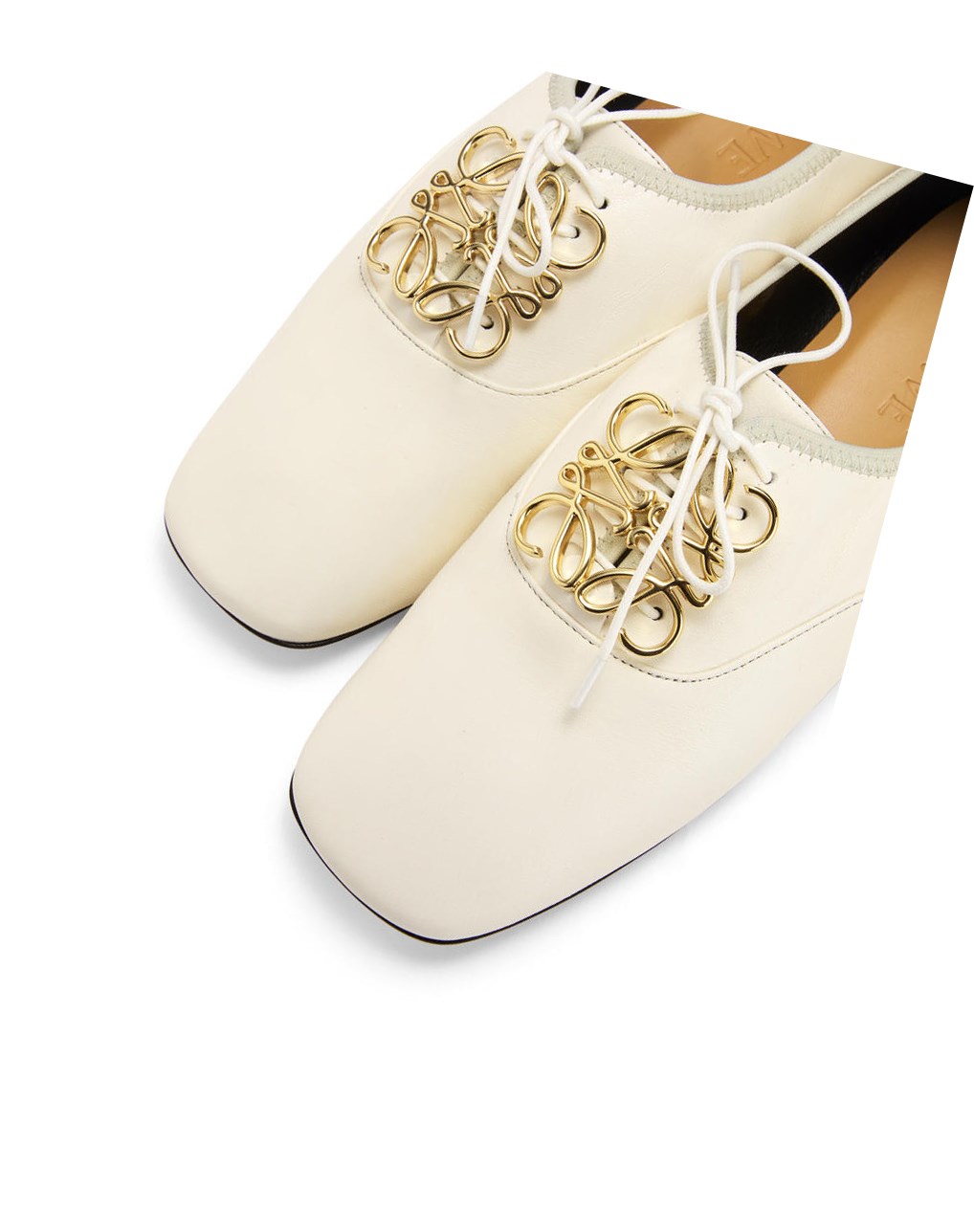 Loewe Anagram soft derby in lambskin Blancos | BEFQW-8605