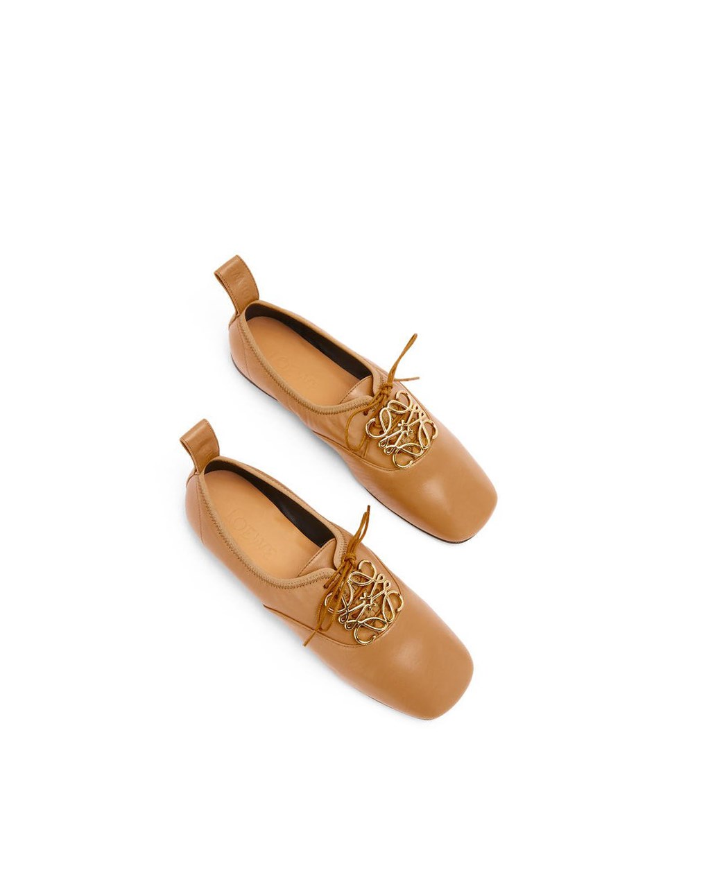 Loewe Anagram soft derby in lambskin Desert | MALIT-4270
