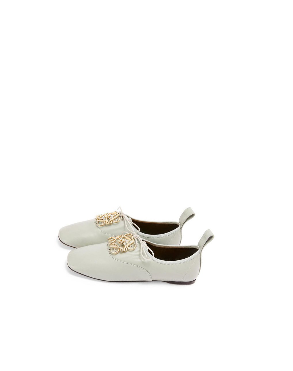 Loewe Anagram soft derby in lambskin Grises | KOWSY-7524