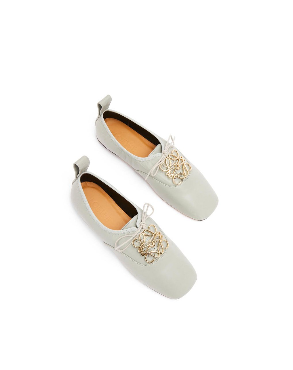 Loewe Anagram soft derby in lambskin Grises | KOWSY-7524