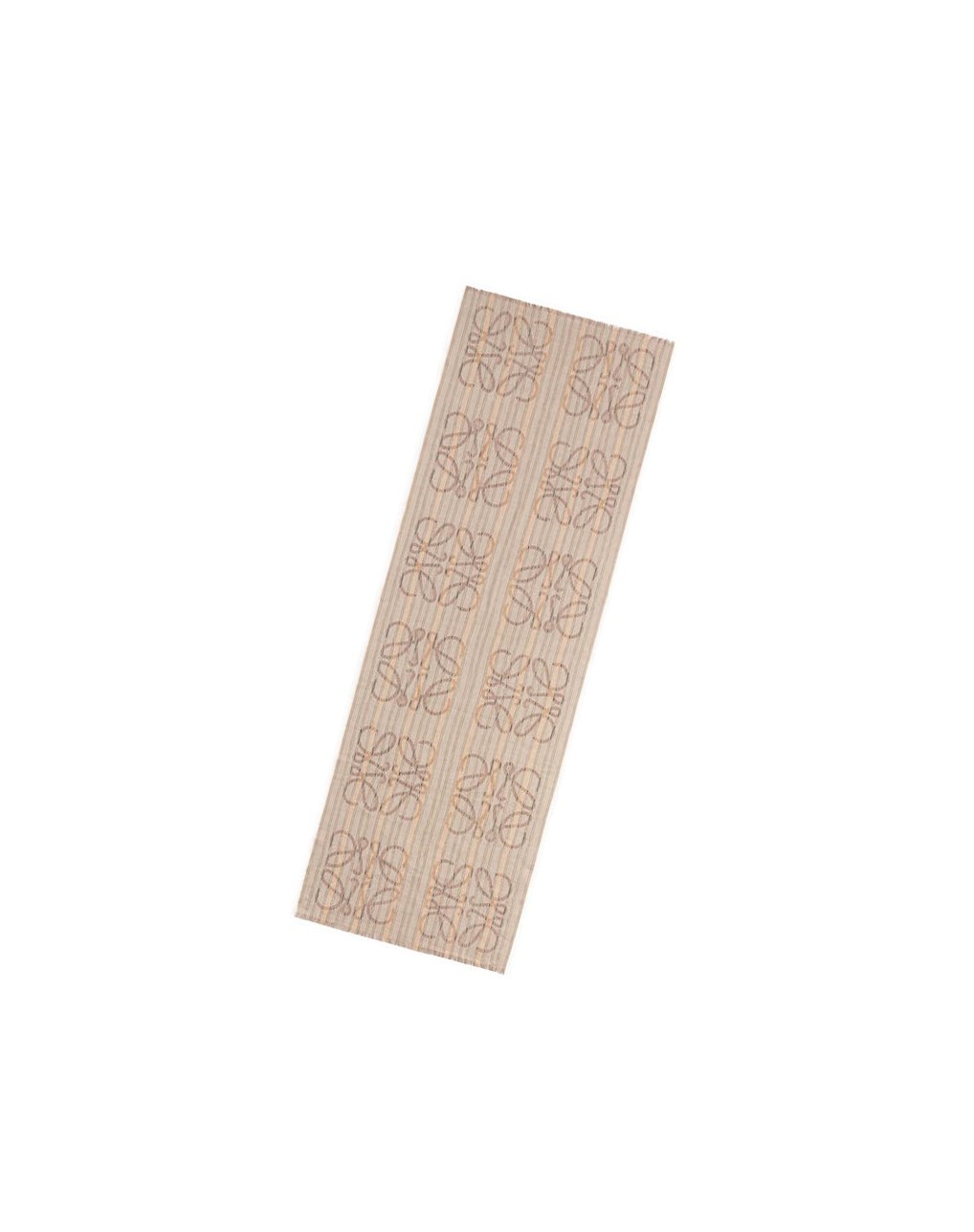 Loewe Anagram stripe scarf in linen Verdes Multicolor | HYOLW-2531