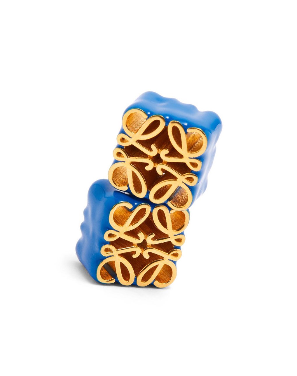Loewe Anagram stud earrings in sterling silver and enamel Azules | EJDAQ-6358
