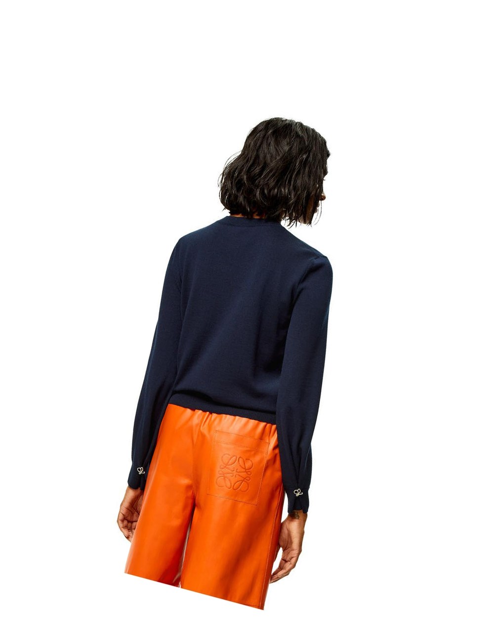 Loewe Anagram sweater in cashmere Azul Marino Azules | EHPBR-0971