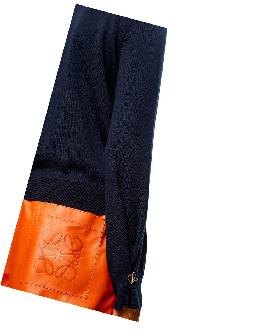 Loewe Anagram sweater in cashmere Azul Marino Azules | EHPBR-0971