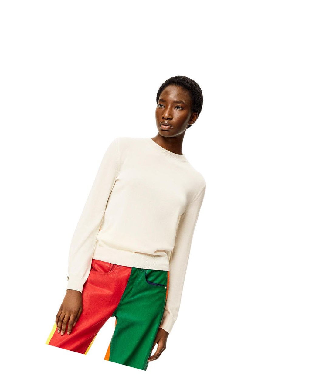 Loewe Anagram sweater in cashmere Blancos | EVHDN-2738