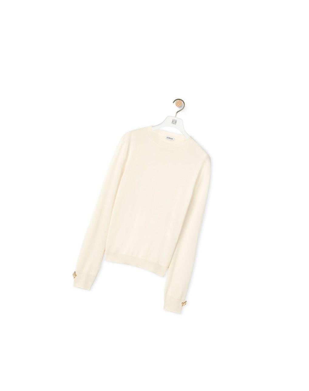 Loewe Anagram sweater in cashmere Blancos | EVHDN-2738