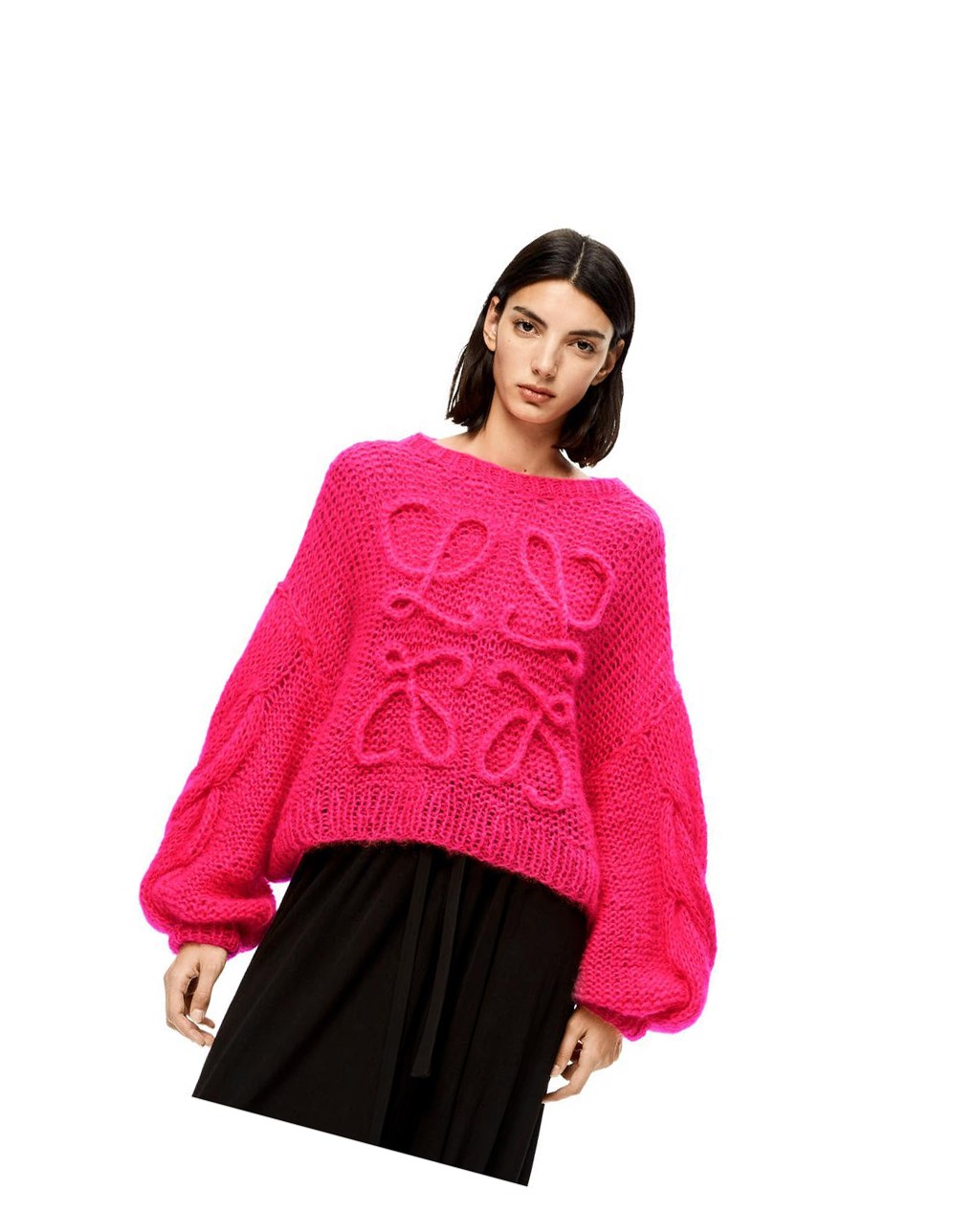 Loewe Anagram sweater in mohair Rosas | UGERJ-9763