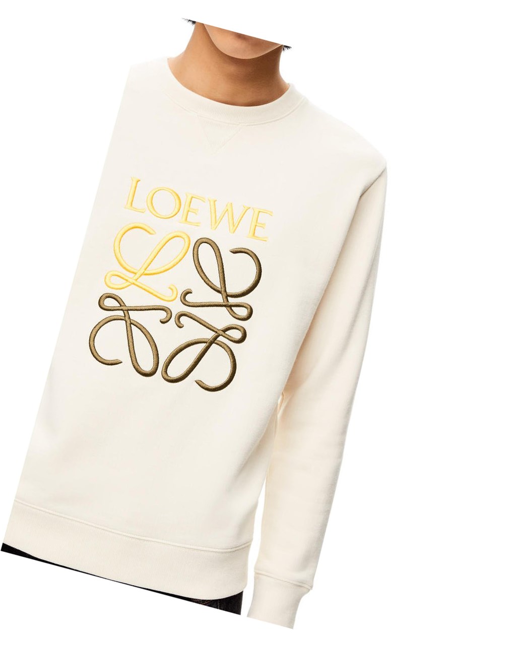 Loewe Anagram sweatshirt in cotton Ecru | OLZTA-2576