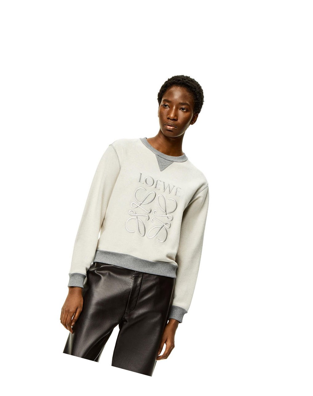Loewe Anagram sweatshirt in cotton Grises | PKSCQ-4638