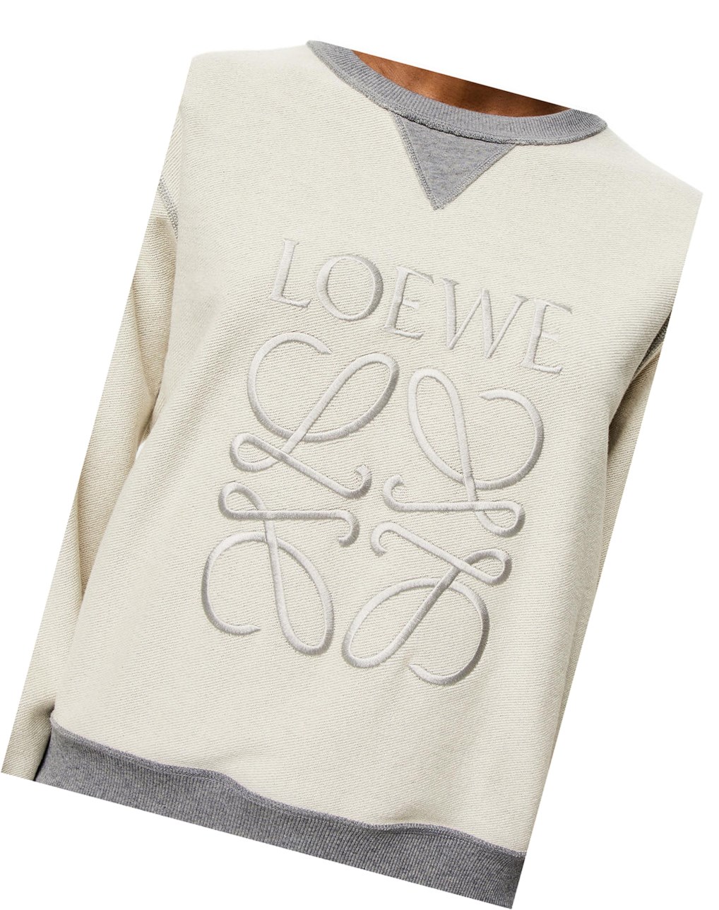 Loewe Anagram sweatshirt in cotton Grises | PKSCQ-4638