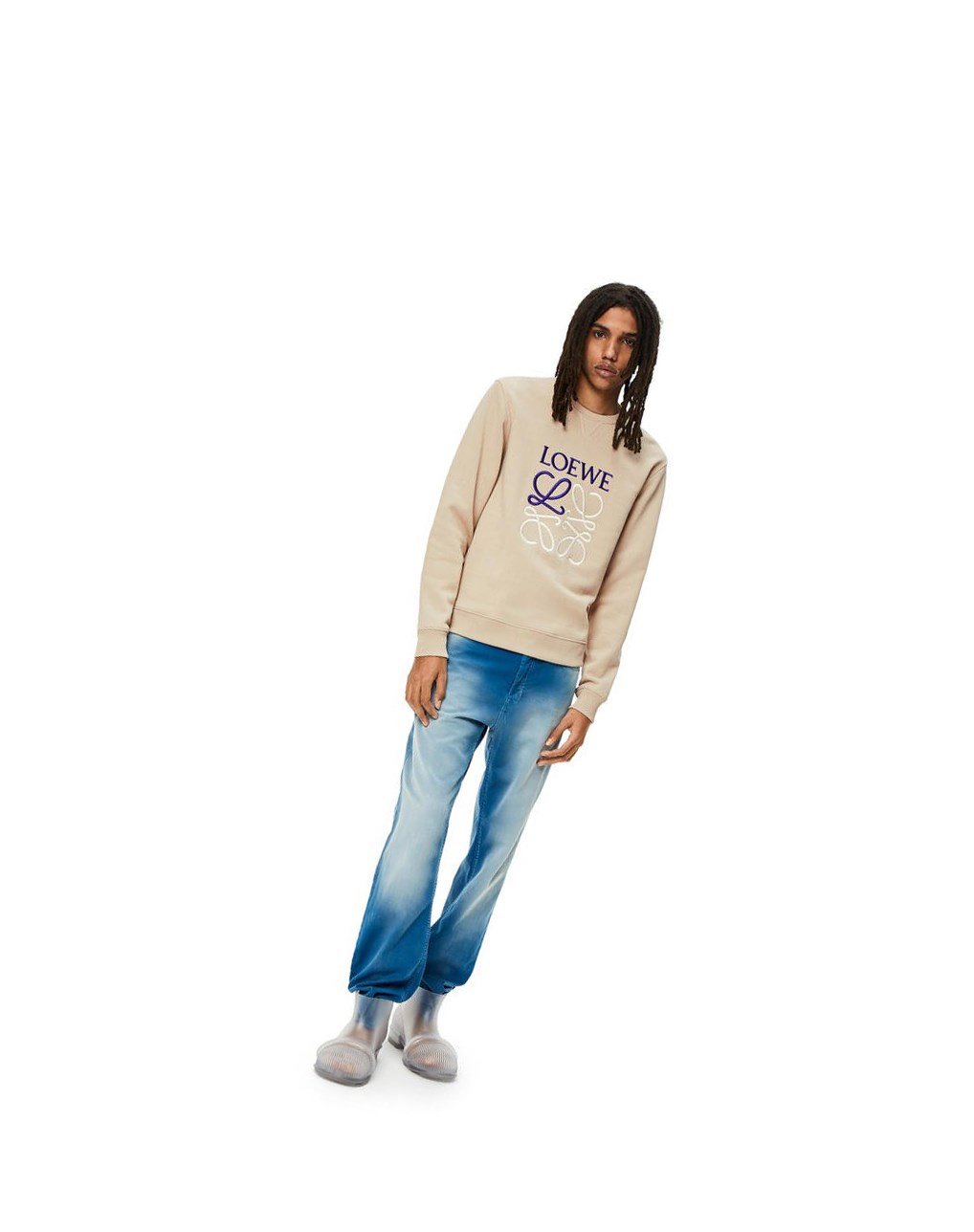 Loewe Anagram sweatshirt in cotton Grises | VDWLA-6714