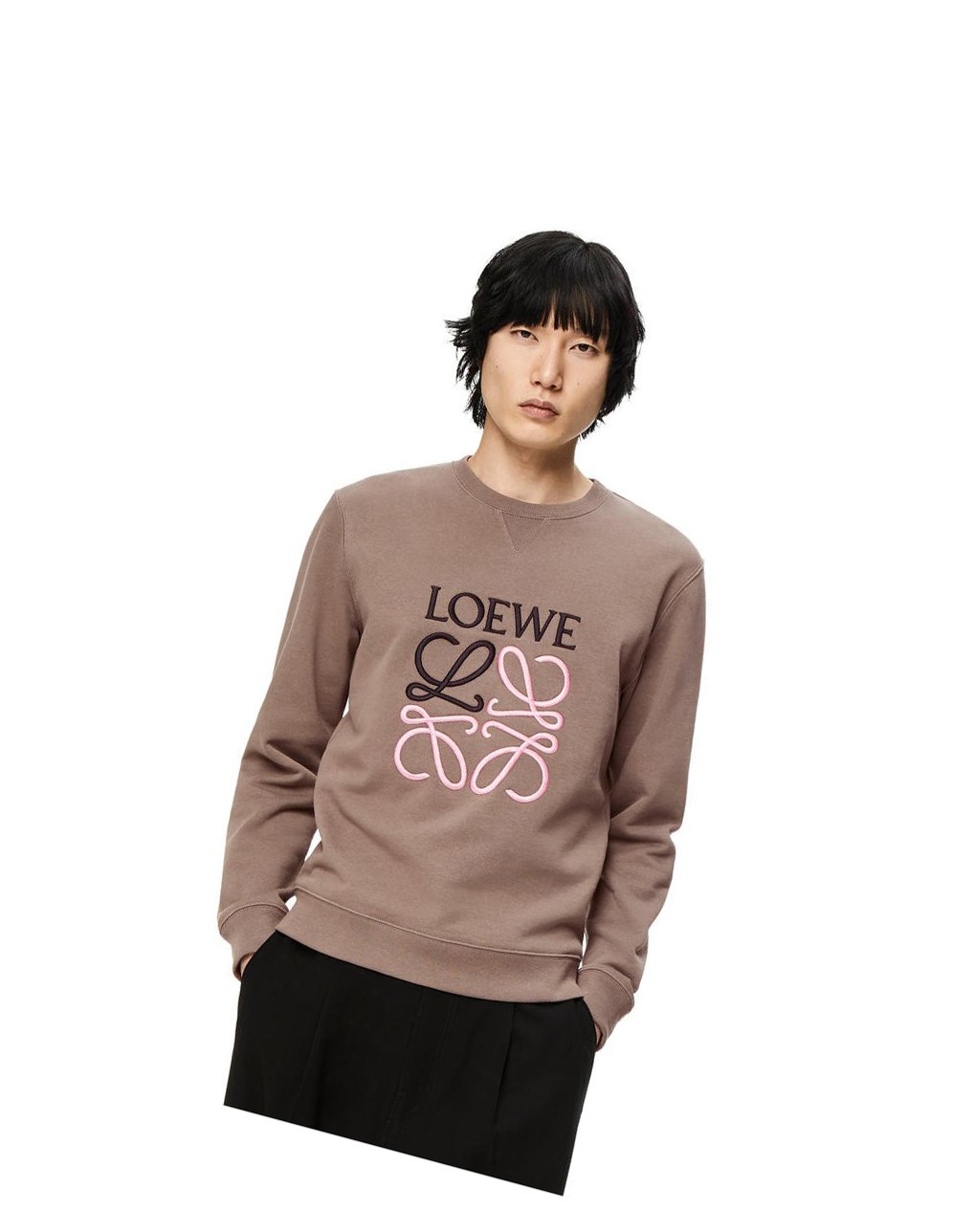 Loewe Anagram sweatshirt in cotton Grises | YFOTU-0395