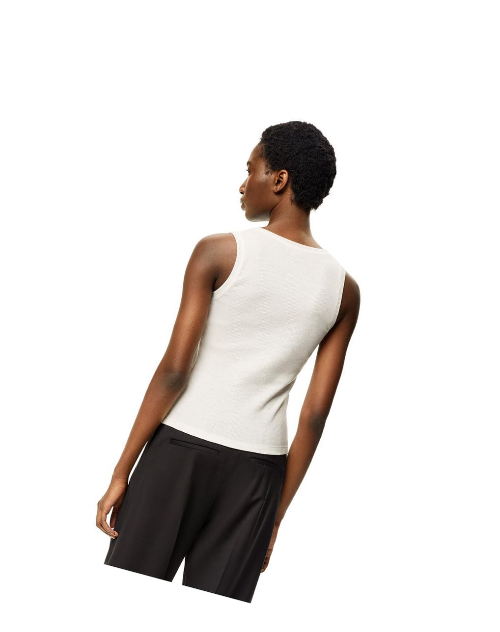 Loewe Anagram tank top in cotton Blancos | XOHLI-9670