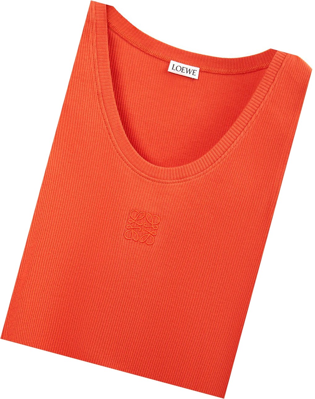 Loewe Anagram tank top in cotton Naranjas | UAQID-1245