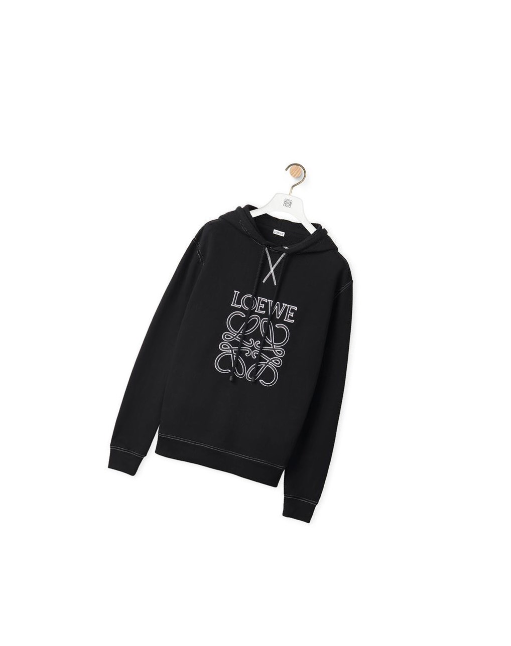 Loewe Anagram tonal hoodie in cotton Negros | YDTKE-7059